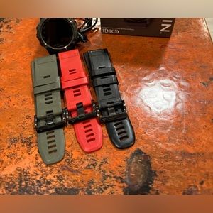 Garmin Fenix 5x Sapphire w/ box + bands